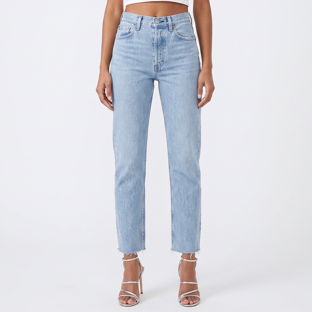 Agolde Cherie High Rise Straight Jeans in Merit size 27
